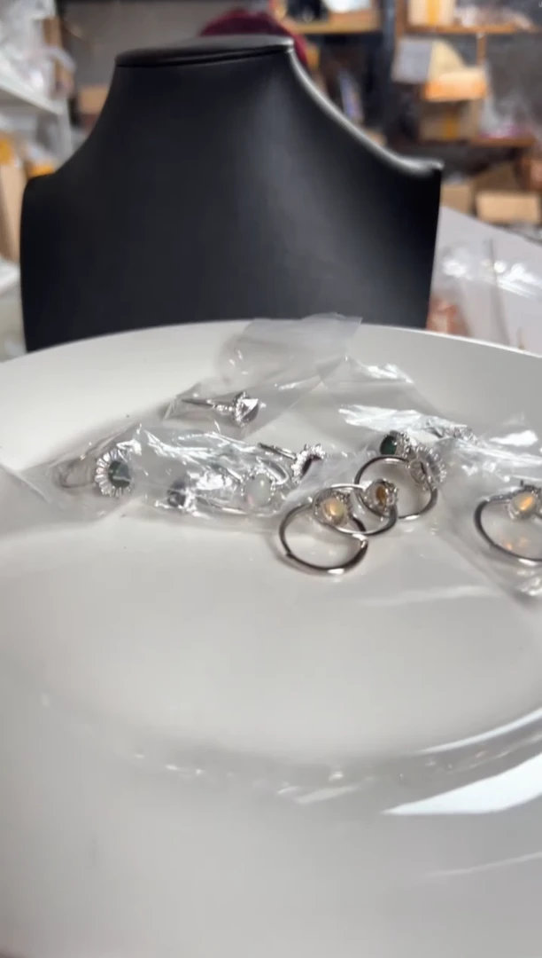 未镶嵌淡水珍珠珠宝奇石NE戒指随机一个