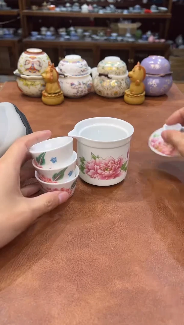 真的很便宜会开片的旅行茶具