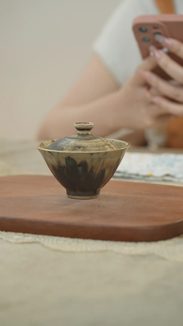 盖碗【福】窑变釉盖碗 容量100ml