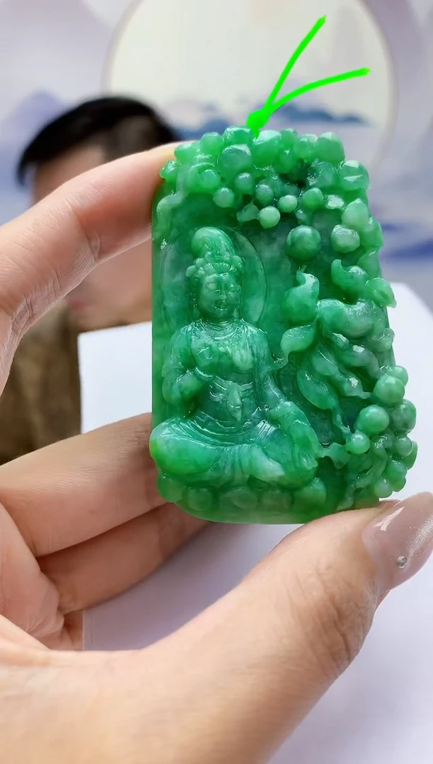 定制翡翠未镶嵌5124MM-毛货挂件133