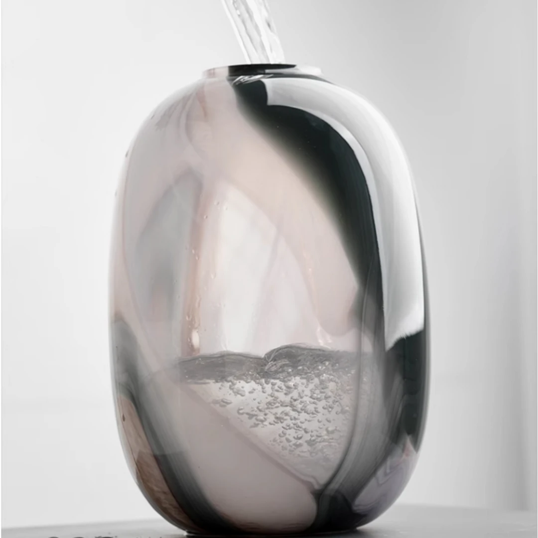 喜喜花瓶欧式感玻璃花瓶居家客厅水养插花器客厅餐厅