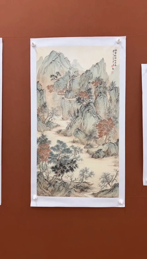 国画李文峰三尺整张仿古工笔