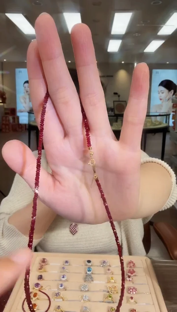 18K金镶嵌项链红宝石03