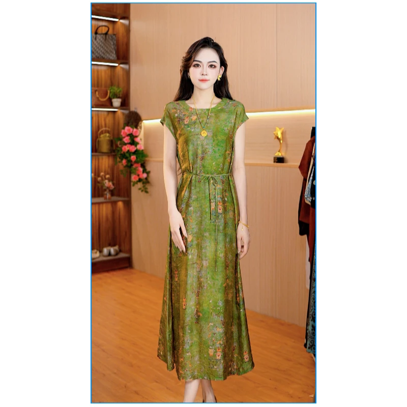 0776-3【浮光锦】新款夏季舒适时尚连衣裙