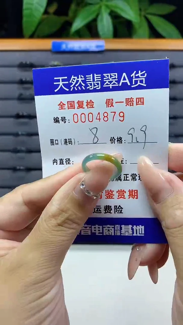 翡翠戒圈未镶嵌4879天然翡翠A货