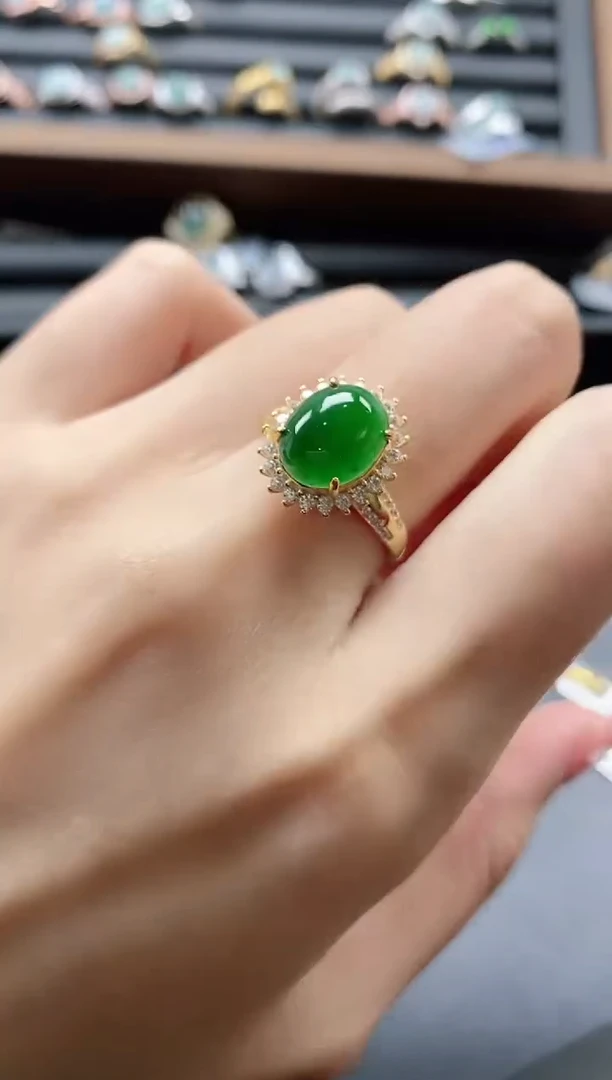 【闪购商品】翡翠戒指银S925镶嵌5115511