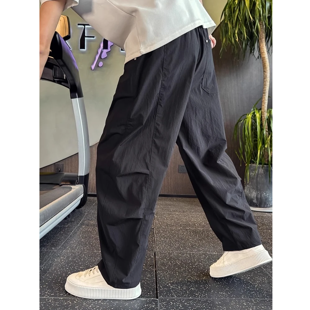 仓石一树青少年夏季长裤薄款2025新款潮流宽松速干休闲高档直筒裤