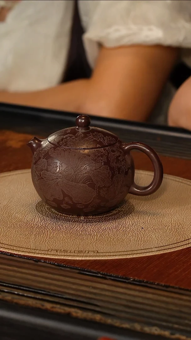 茶壶紫砂宜兴紫砂WJ 红木烧 西施