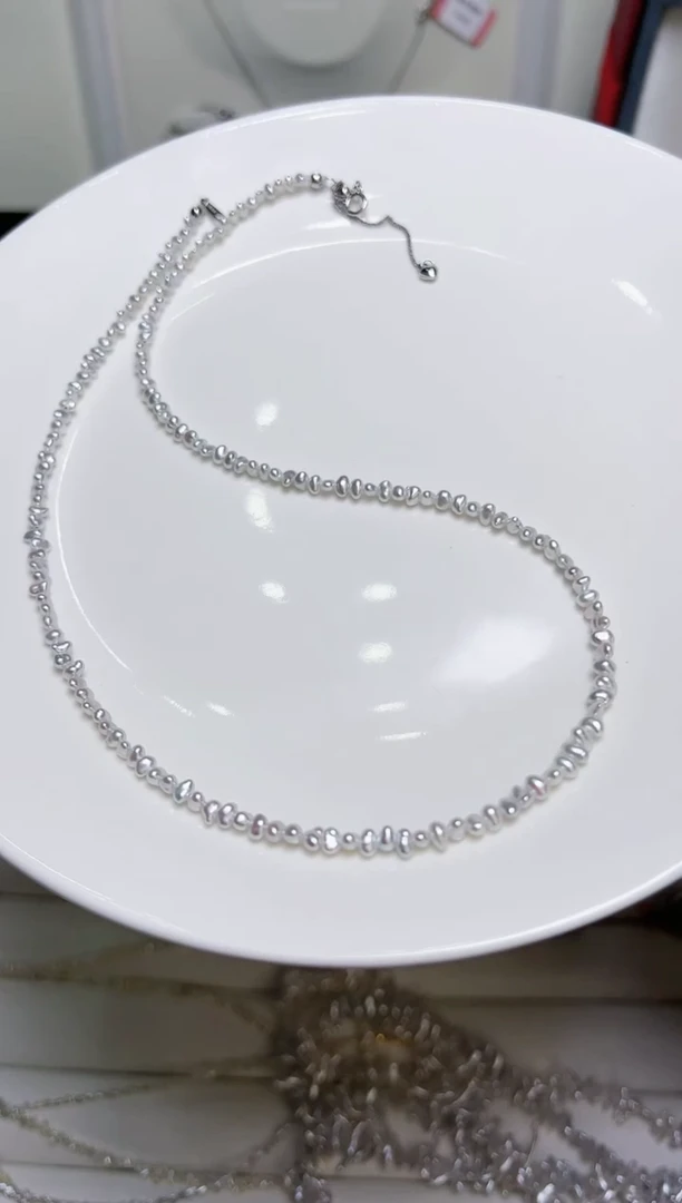 【闪购商品】海水珍珠项链银S925镶嵌243
