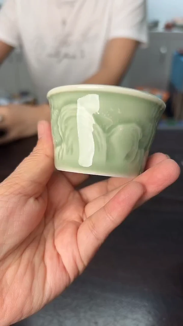 龙泉云间青瓷小米茶器