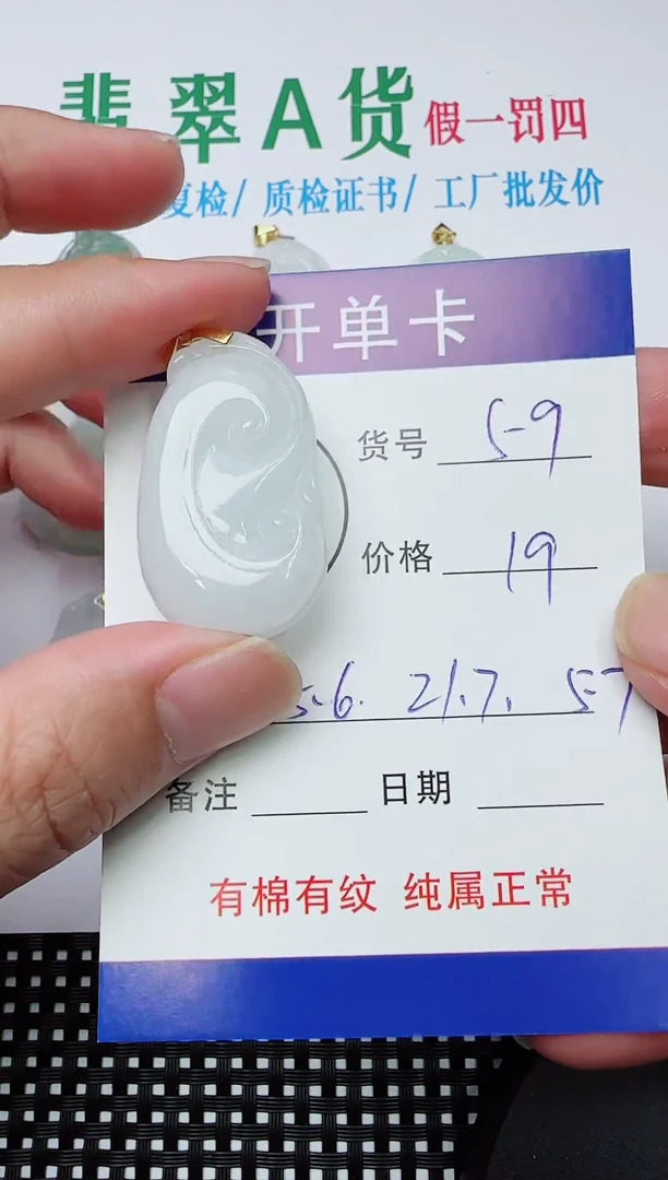 吊坠(赠链)银S925镶嵌翡翠59