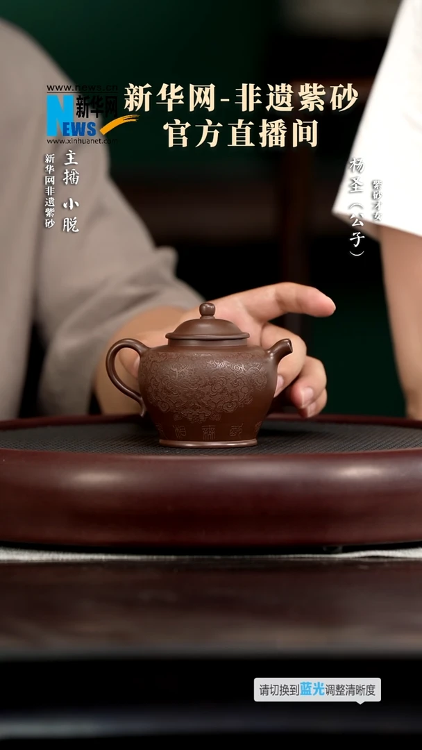 茶壶紫砂YSS119杨圣繁华底槽清180cc