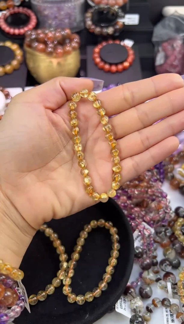 未镶嵌手串水晶金发晶6.3mm