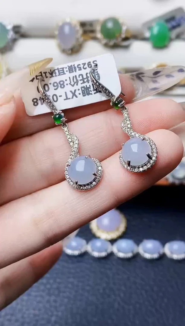 银S925镶嵌戒指翡翠3049