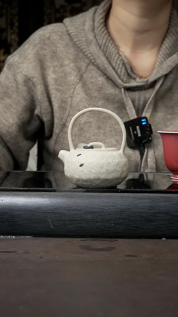 【闪购商品】紫砂茶壶白玉段 提梁壶 120cc 016