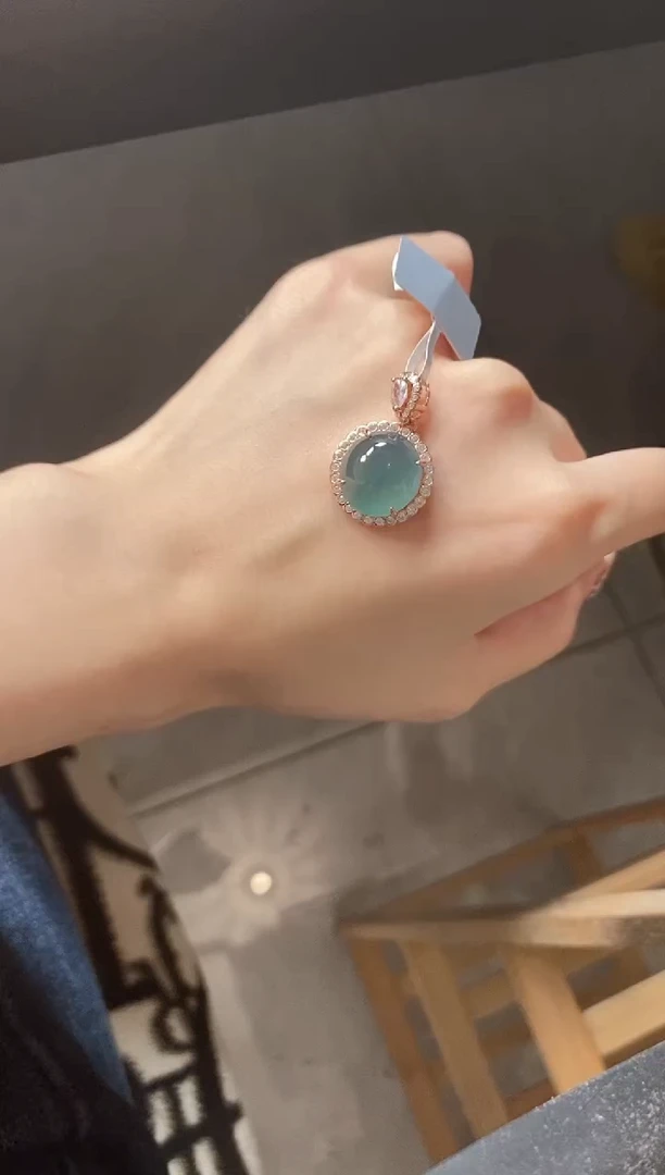 银S925镶嵌戒指翡翠51511