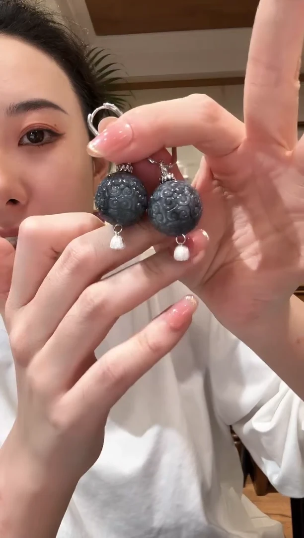 【闪购商品】翡翠耳饰未镶嵌国风