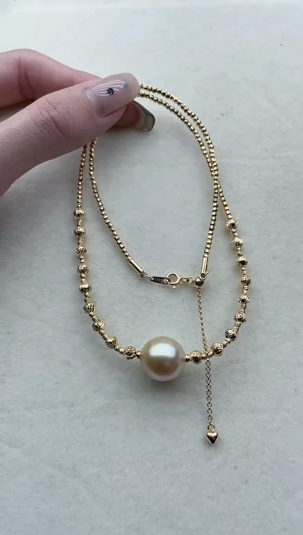 【闪购商品】海水珍珠套链银S925镶嵌Y69