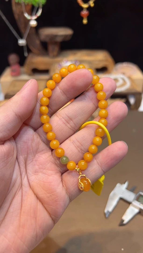手链琥珀未镶嵌手饰@@E6886