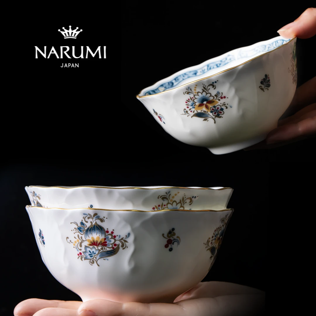 日本NARUMI/鸣海Sharilamoon系列 中餐碗3只/骨瓷8661-5533G