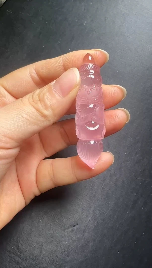 颈饰未镶嵌水晶粉水晶凤九文昌笔 JP56071