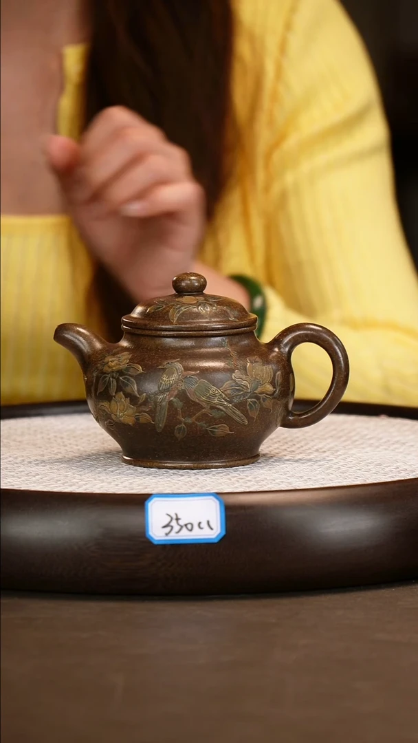 茶壶紫砂【顾海荣】桂花砂掇只     360CC