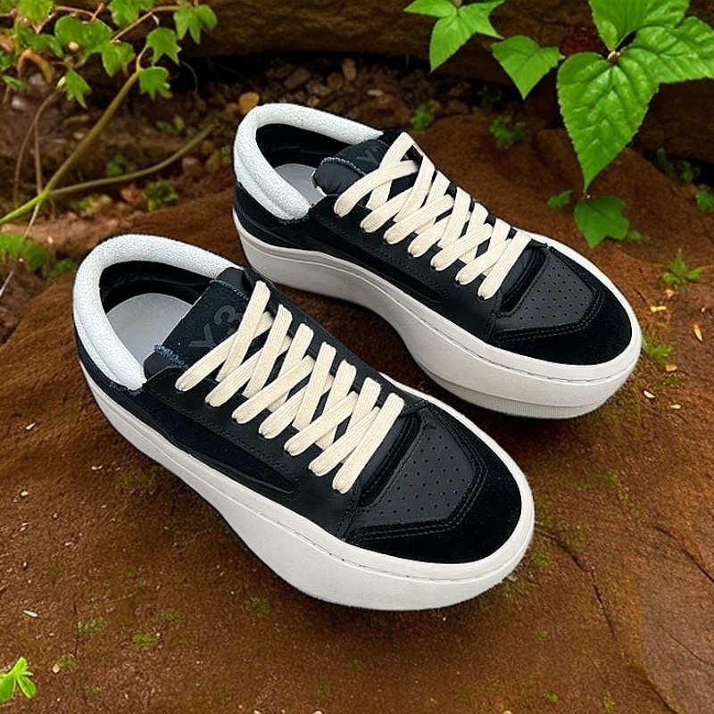 Y3GZCLSW潮牌巴黎春季防滑运动老爹鞋真皮增高休闲潮鞋情侣板鞋男