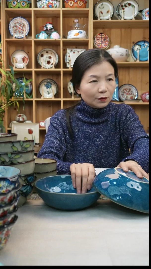 瓷片小可陶瓷高温两只大碗