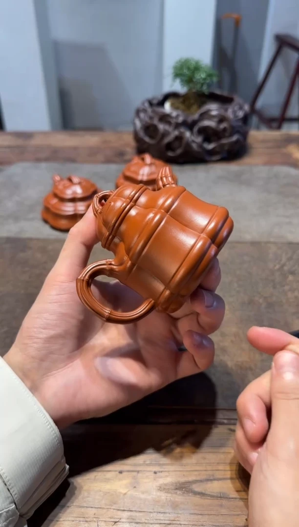 茶壶紫砂蜗*_海棠竹鼎