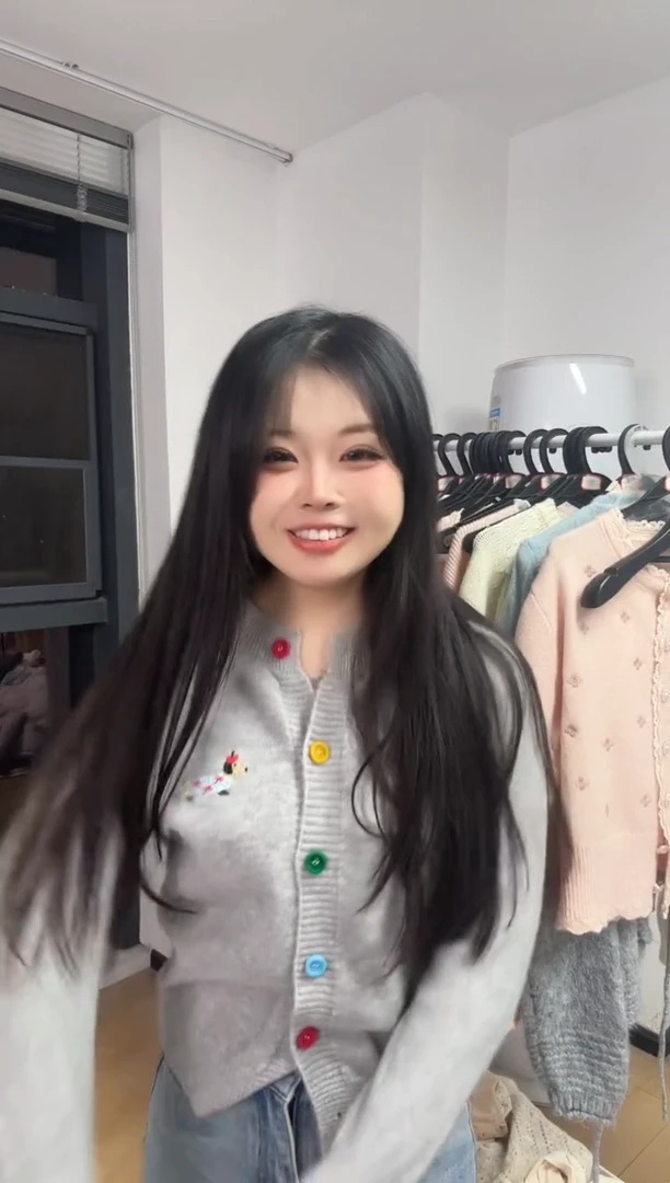 微胖女生毛衣孤品开衫上衣