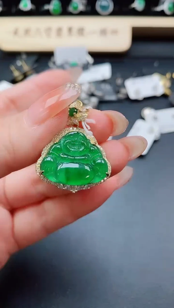 吊坠(赠链)银S925镶嵌翡翠1