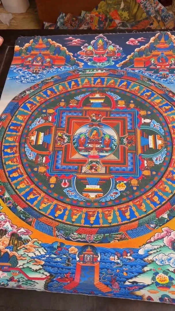 装裱画精品手绘唐卡链接--A