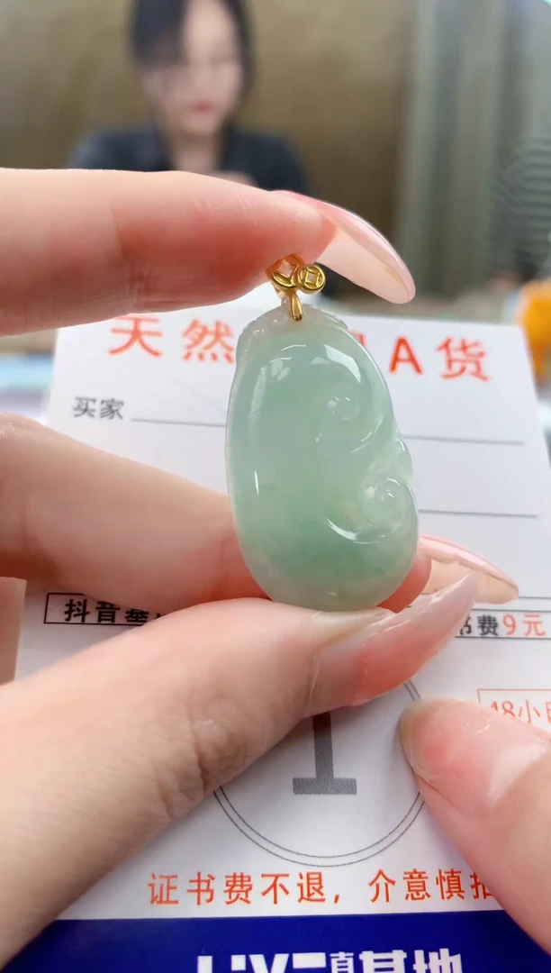 颈饰未镶嵌翡翠天然A货翡翠挂件