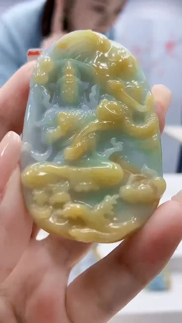 定制翡翠未镶嵌3099xx-毛货挂件36