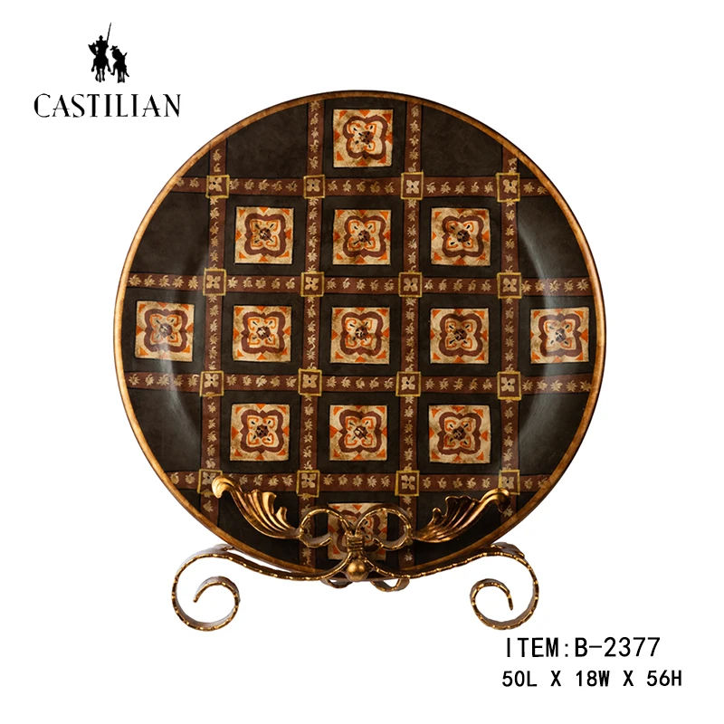 DR-卡斯特兰客厅创意欧美法式复古家摆盘B-2377