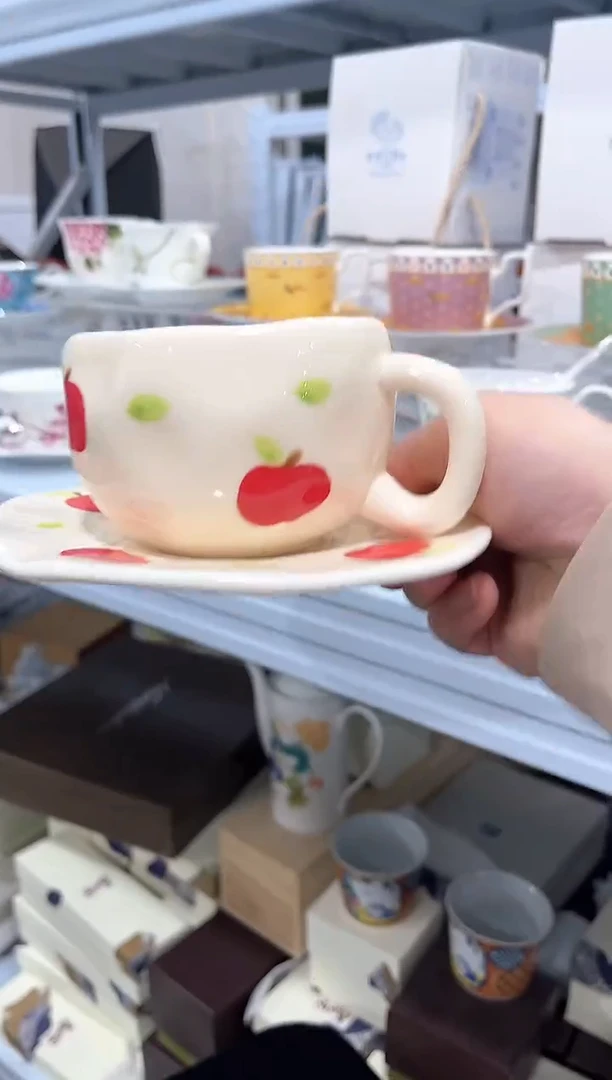 杯子骨瓷（简装）早餐杯碟一套
