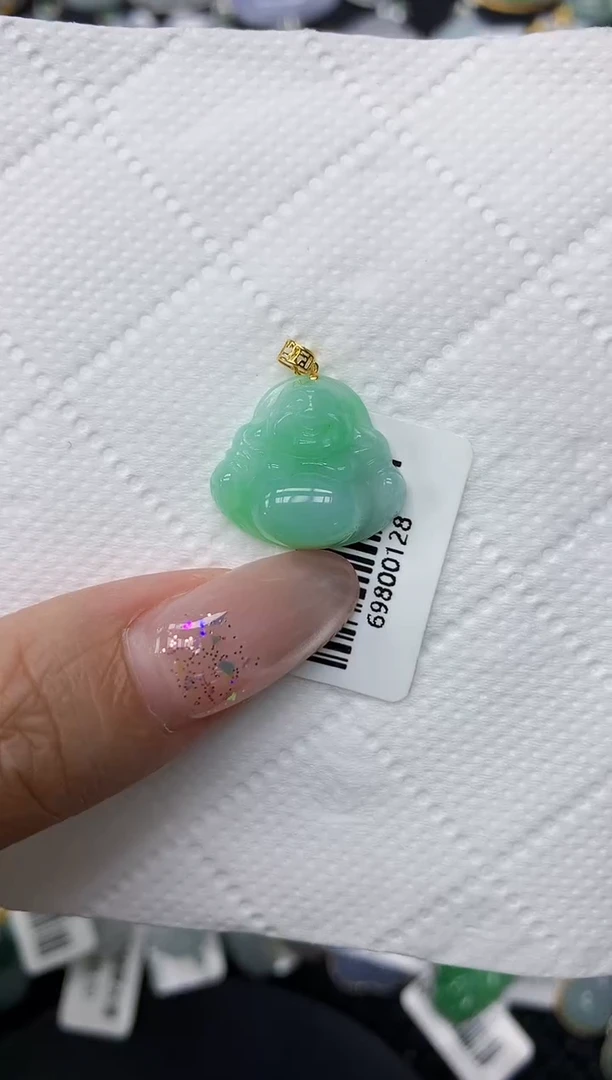 颈饰18K金镶嵌翡翠1111111111