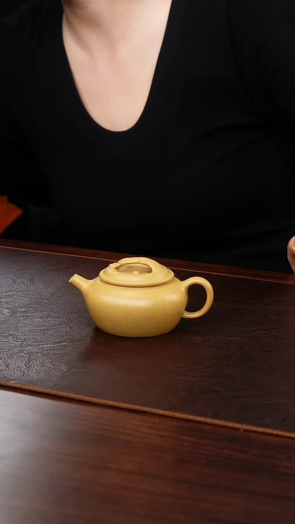 茶壶紫砂侯峰梨皮本绿如意瓦130cc