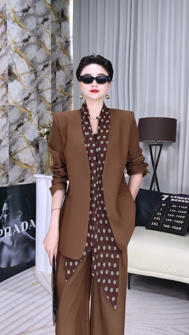 QIANTAI【柏林之约】高奢休闲气质显瘦女士西装套装