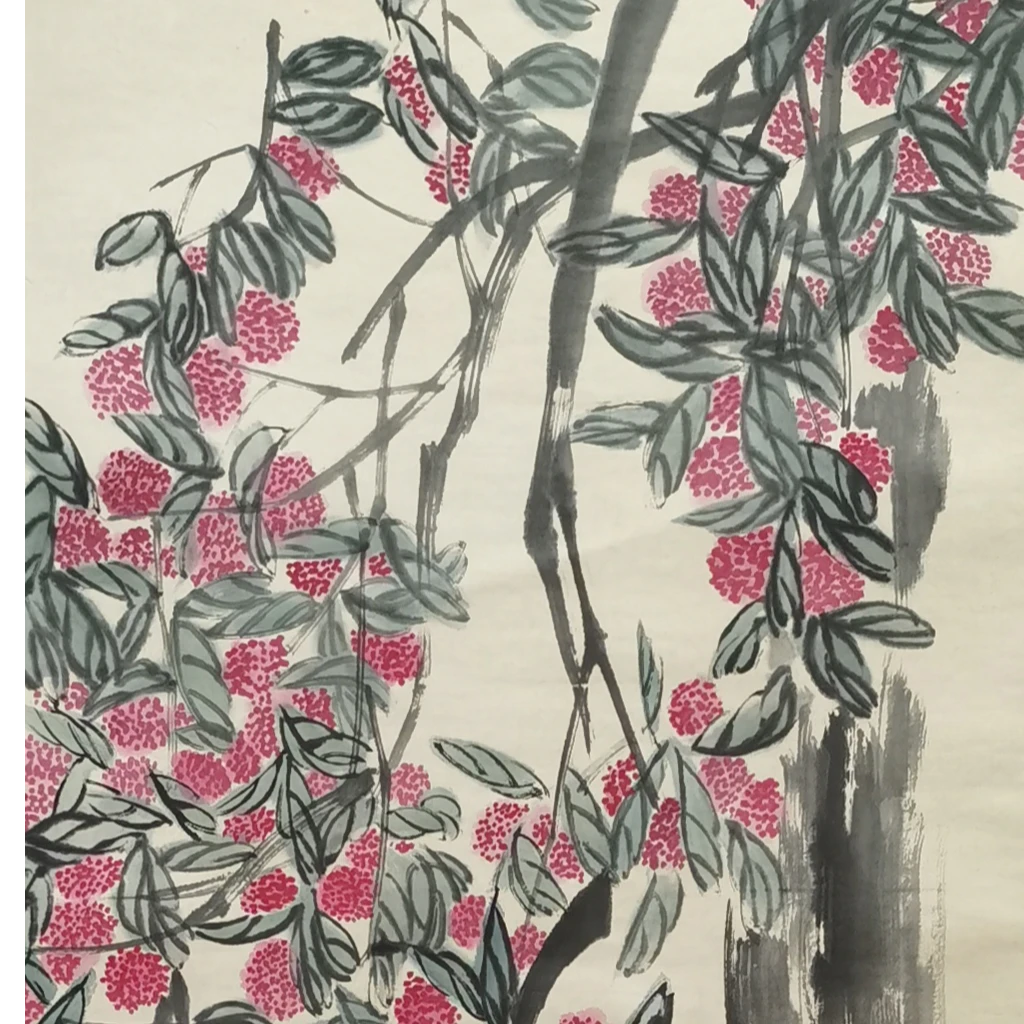 【辽拍】V250709-2-344《花卉》（6.4平尺) 纸本镜片  dll1102