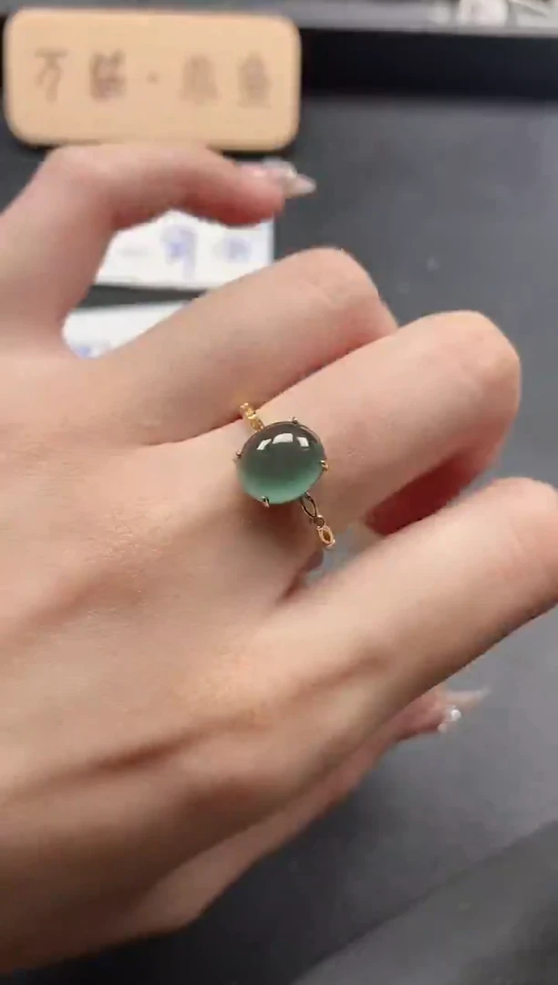 银S925镶嵌戒指翡翠51151