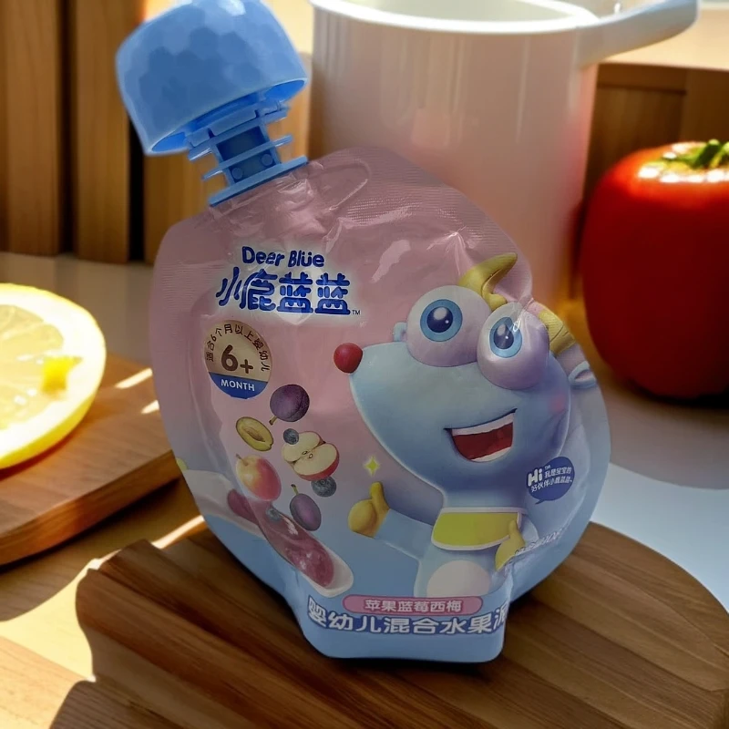 （拍一发三）小鹿蓝蓝婴幼儿混合水果泥6月以上宝宝独立包装水果泥