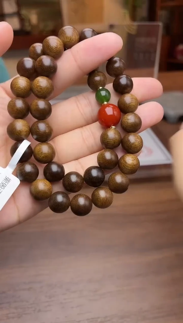 沉香手串沉香【非遗】富森红土沉10沉水双圈