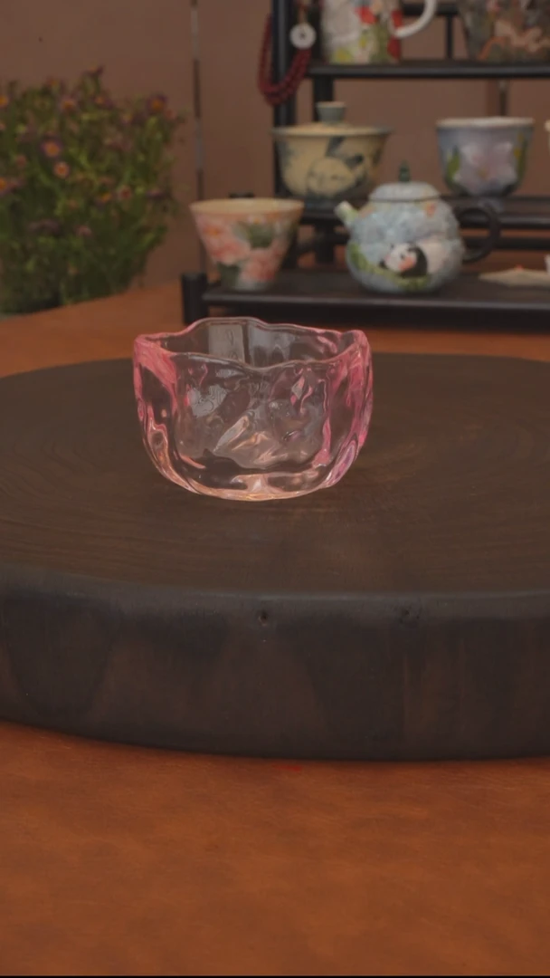 福利品 粉色琉璃杯