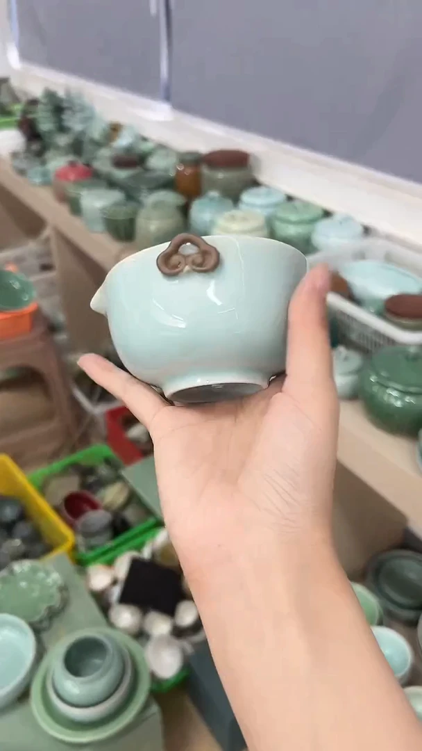 龙泉云间青瓷小米茶器
