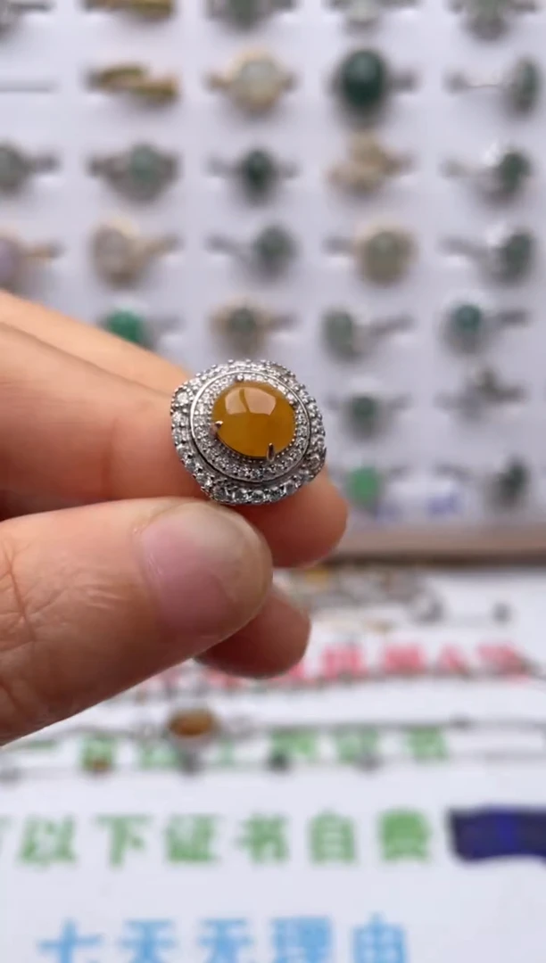 银S925镶嵌戒指翡翠11111