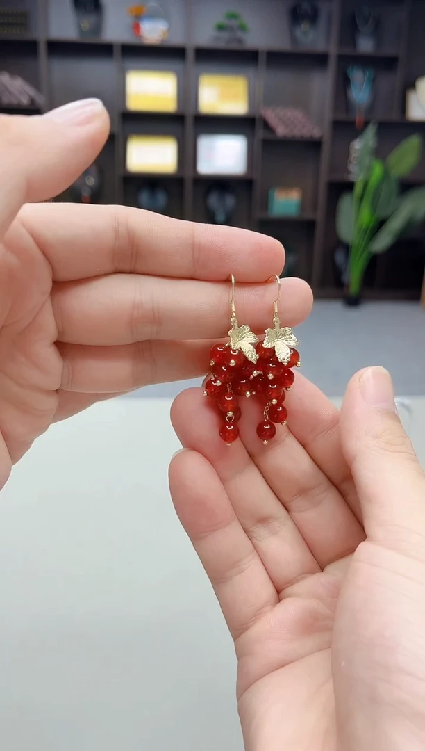 银S925镶嵌耳饰玛瑙/玉髓207000
