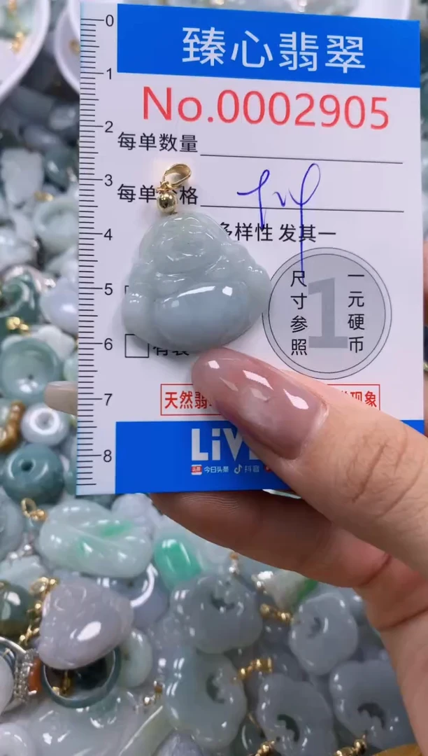 翡翠未镶嵌颈饰含绳0002905