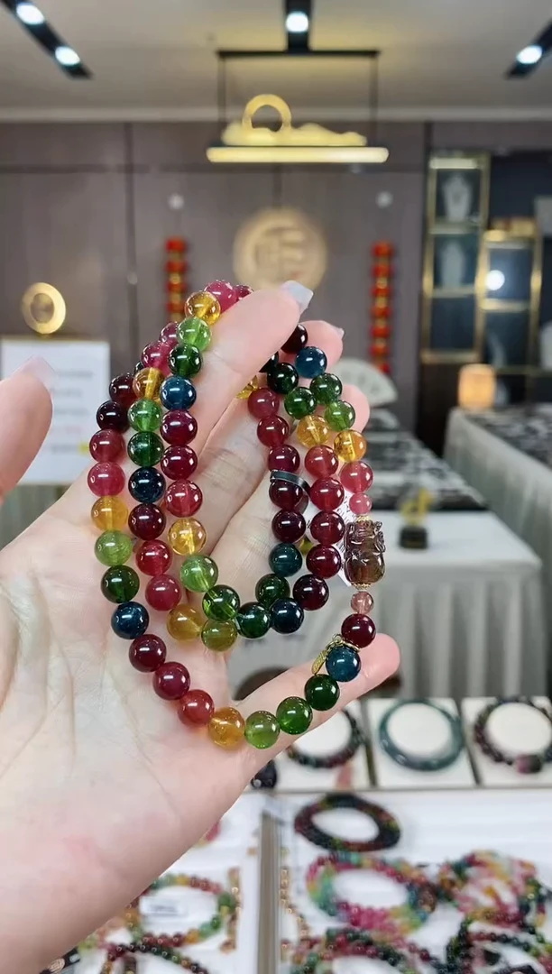 【闪购商品】碧玺三圈手串未镶嵌（多样性发一条）hon