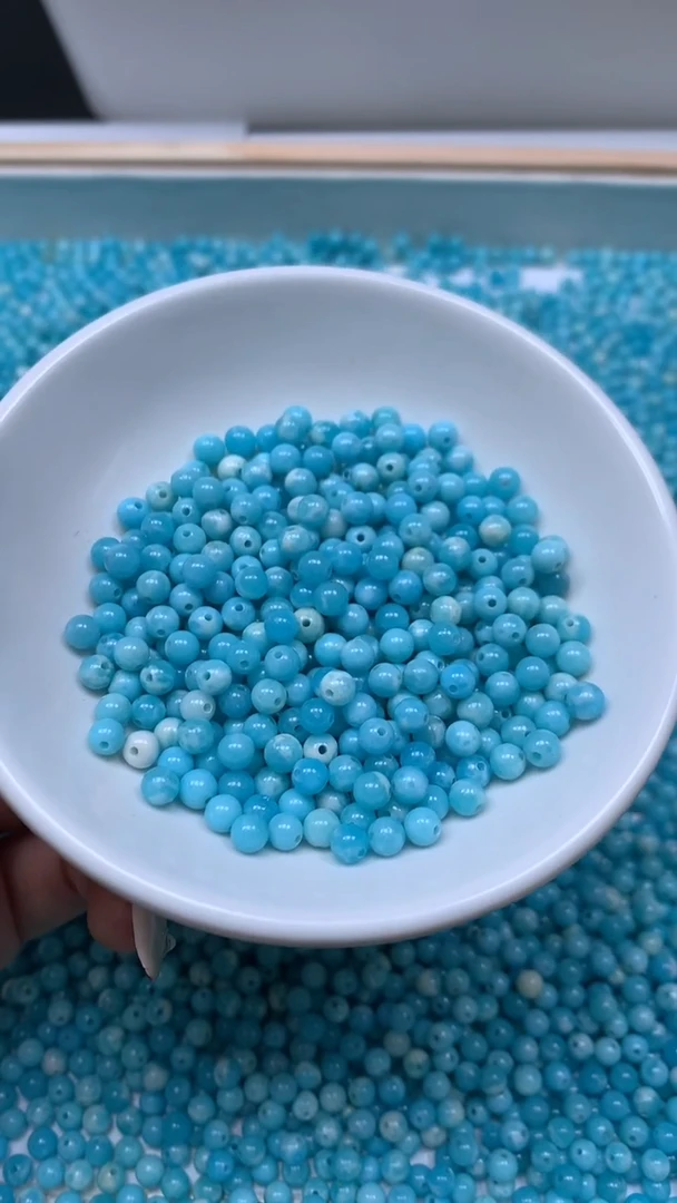 未镶嵌散珠玛瑙/玉髓C753 海纹 石4mm110个8元